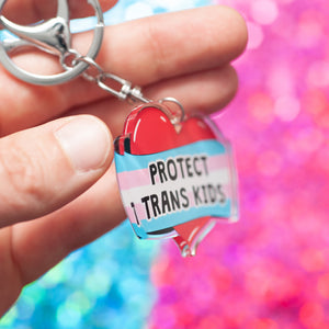 Protect Trans Kids keychain