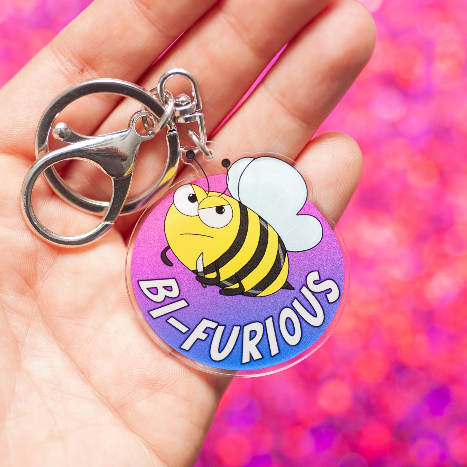 Bi-Furious keychain