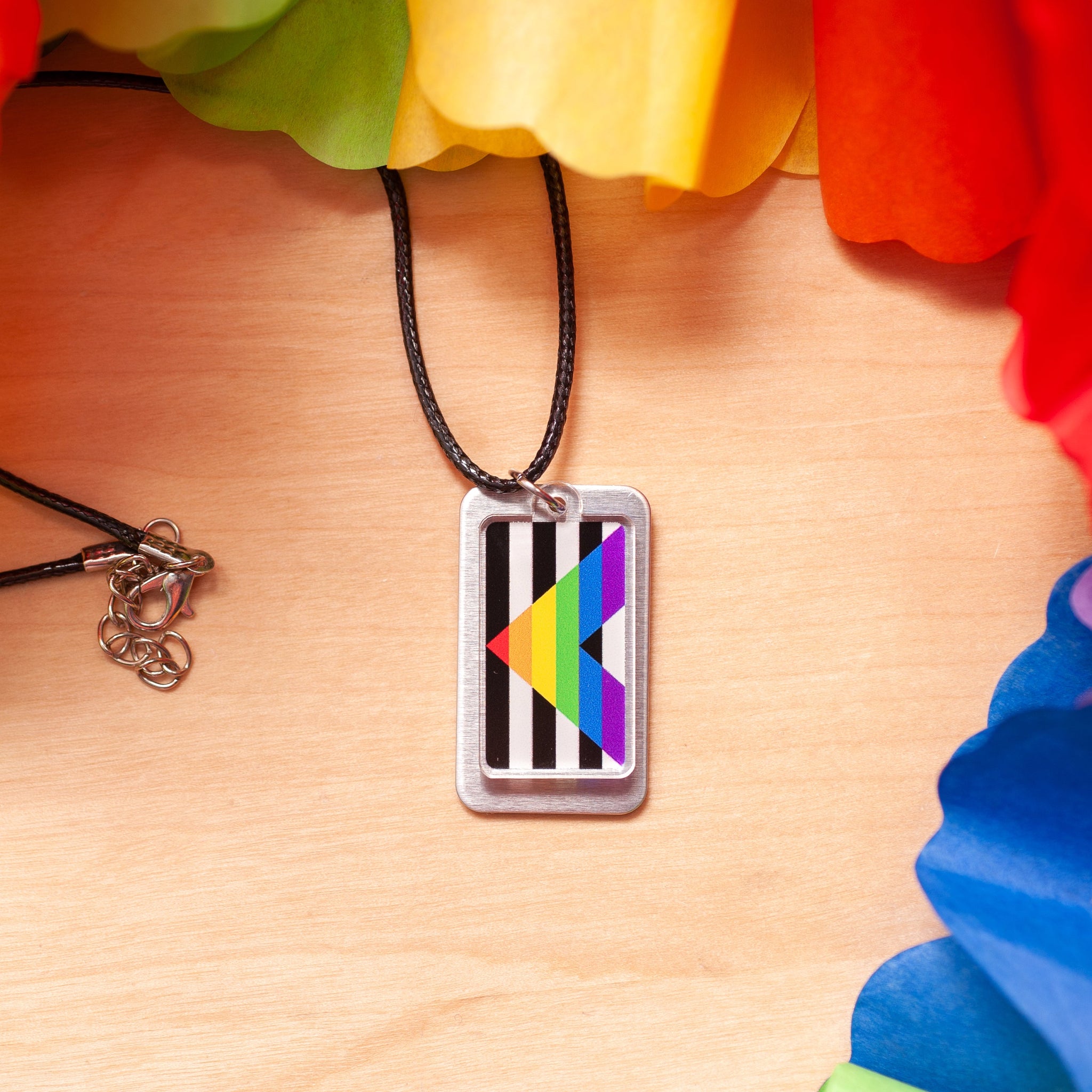LGBTQ Ally Pride Flag Necklace, LGBTQ Ally Pride Necklace