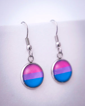 bisexual lgbtq queer dangle earrings