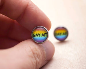 gay rainbow pride earrings