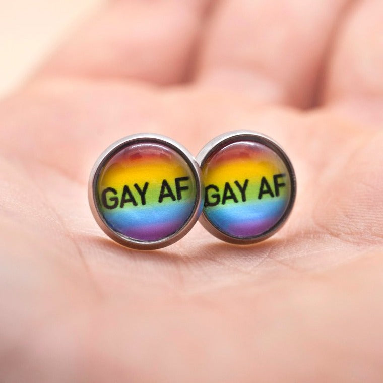 gay pride rainbow earrings