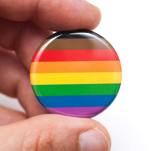 lgbtq queer rainbow button magnet