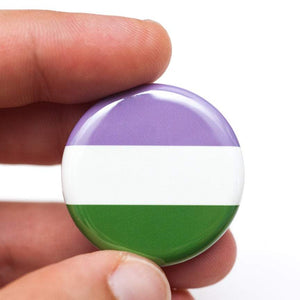 lgbtq genderqueer pride flag pin magnet