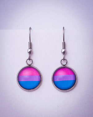 bisexual pride flag earrings 