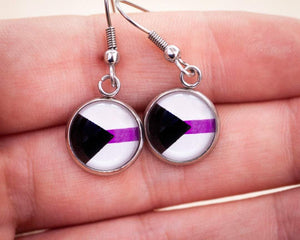 demisexual pride flag dangle earrings