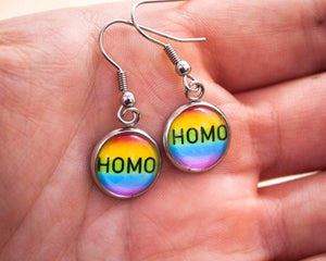 queer pride dangle earrings