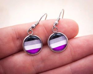 asexual pride flag dangle earrings