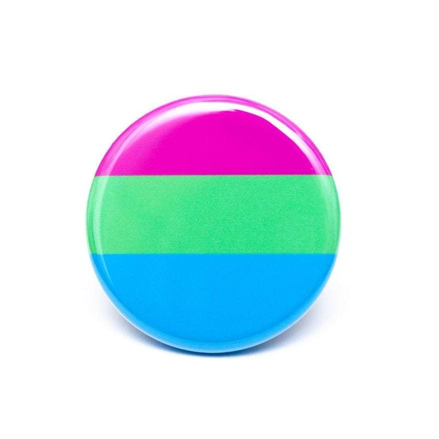 polysexual pride flag button