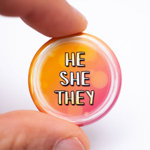 lgbtq he she they any pronoun buttons