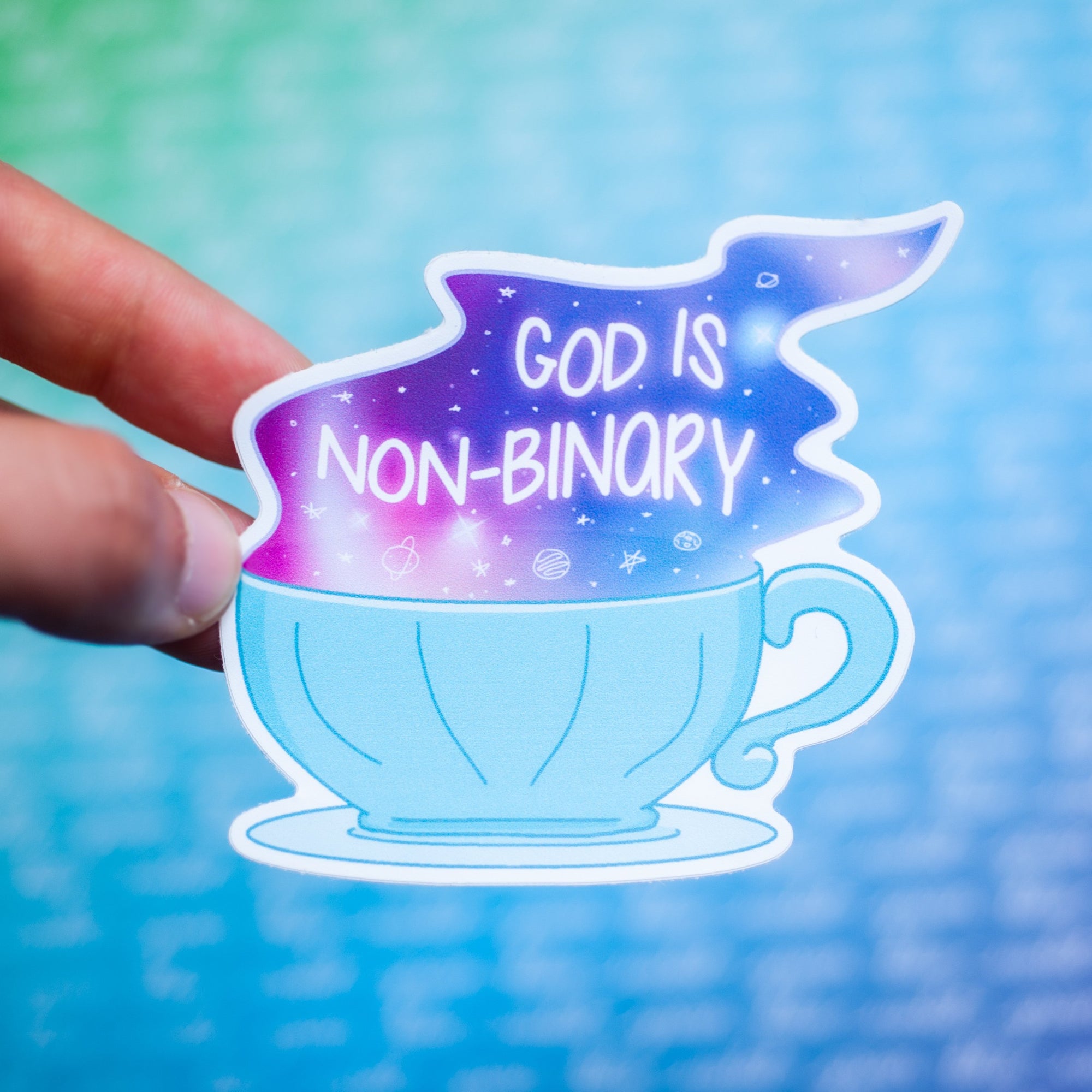 God is Non-Binary sticker